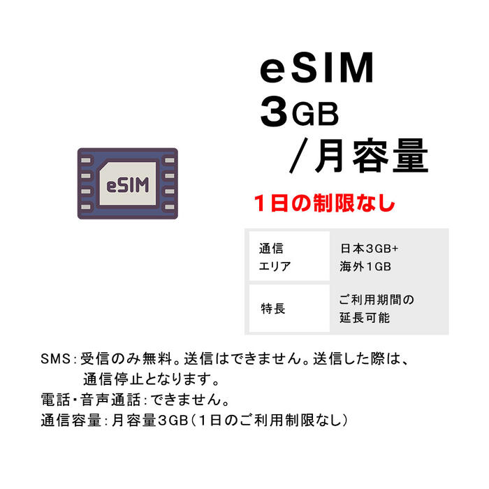 ��ŷ������eSIM��rakuten��������3GB���ǡ����̿����ѥץ�ڥ���SIM�����ܹ������ѡ����Ѵ��ֱ�Ĺ��ǽ��SMS������ǽ��6�������Ѳ�ǽ/12�������Ѳ�ǽ