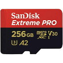SanDisk Extreme PRO マイクロsdカード microSDカード 256GB microsdカード SanDisk サンディスク UHS-I U3 4K A2 R:200MB/s W:140MB/s SDSQXCD-256G-GN6MA 海外パッケージ