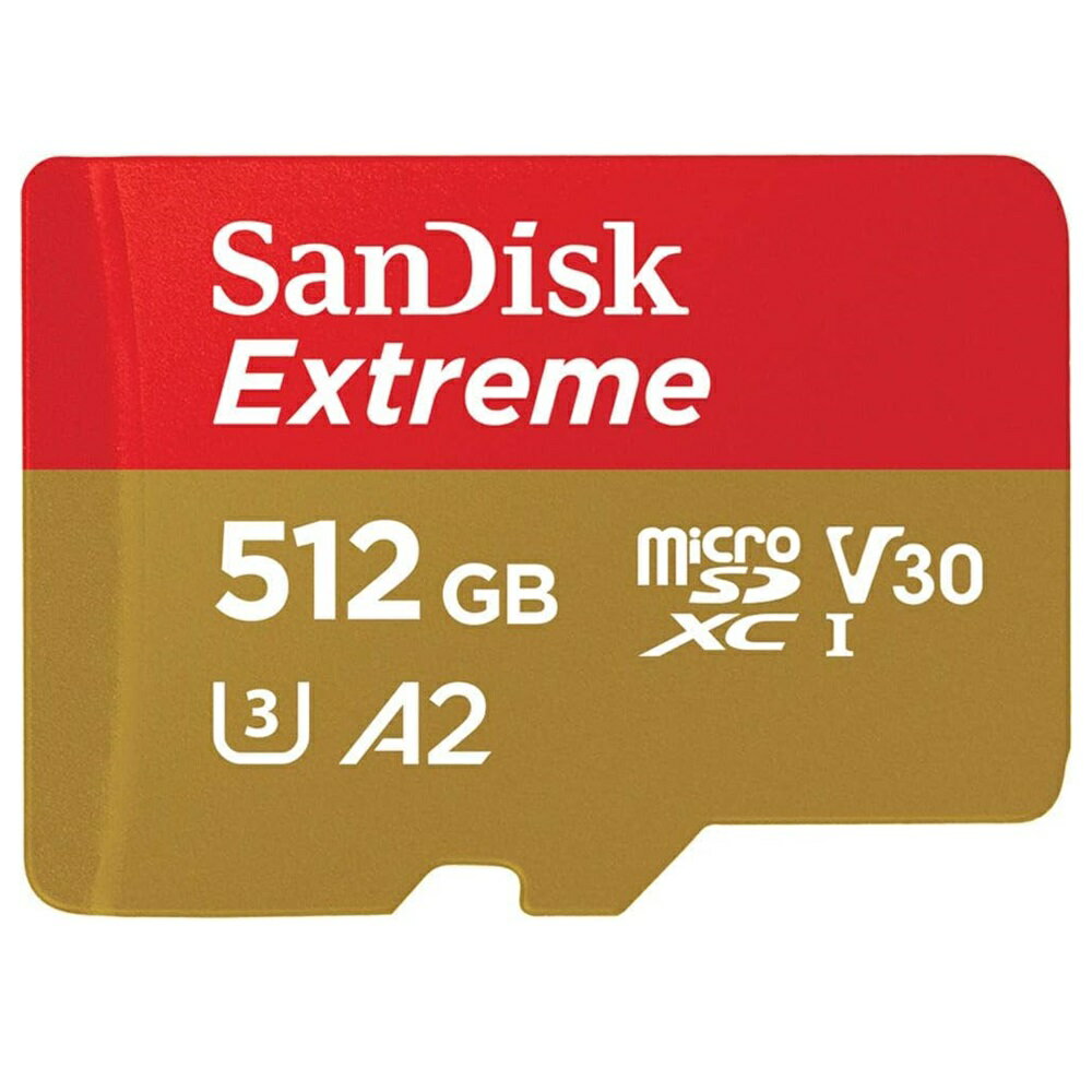 サンディスク microSDカード 512GB SanDisk Extreme マイクロsdカード microsdカード SanDisk UHS-I U3 4K A2 R:190MB/s W:130MB/s SDSQXAV-512G-GN6MN 海外パッケージ