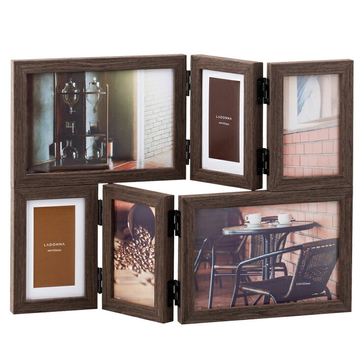 フォトフレーム 写真立て 写真 入れ たて フレームリビングフレーム インテリア リビング 天然木 多窓 ..