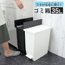 ダストボックス SOLOW ソロウ ゴミ箱 35L 幅22cm キッチン 分別 キャスター付き 足踏み デザイン ふた付き ペダル式 観音開き 両開き 省スペース 蓋つき カウンター下 コンパクト 蓋 シンプル ペダル スリム おしゃれ