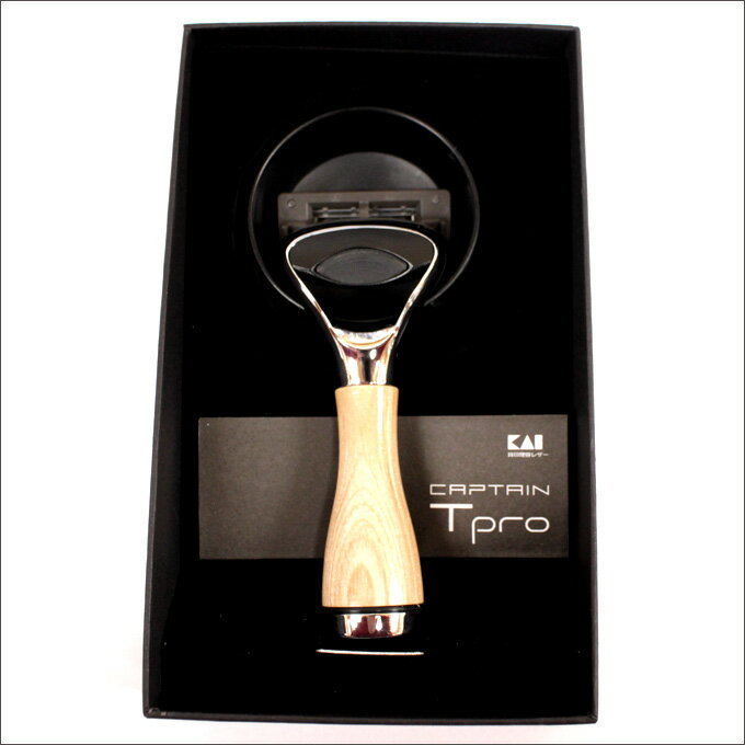 とぎ職人の部屋の送料無料！貝印 カイレザー キャプテン ティープロ トライアルセット化粧箱入り（T字剃刀・ホルダー・5枚刃替刃2枚・3枚刃替刃2枚・爪切り・マイリング3色）CAPTAIN Tpro【業務用 シェービング用レザー かみそり 剃刀 カミソリ 床屋】【CP】｜アングル2