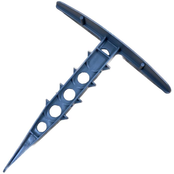 マルチフィルム押さえ 100個入 グレー ミネ マルチ フィルム 不織布 防草シート トンネル 押さえ 固定 ..