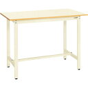 サカエ 軽量作業台 KSタイプ ポリエステル天板 中板無し スタンダードタイプ 耐荷重300kg KS-127PI W1200×D750×H740 アイボリー