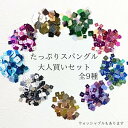 【全9種 (20g×9種)大人買いセット】【たっぷりスパングル】5種 &【たっぷりウォッシャブルスパングル】4種 スパンコール センターホール ビーズ 大容量 ...