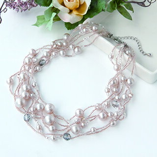 6連ネックレス【トーホービーズ公式：ファクトリー直送】卒業式 アクセサリー パール 春 入学式 ママコーデ