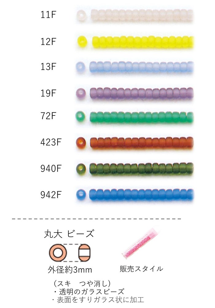 丸大ビーズ(スキ　つや消し)　NO.11F