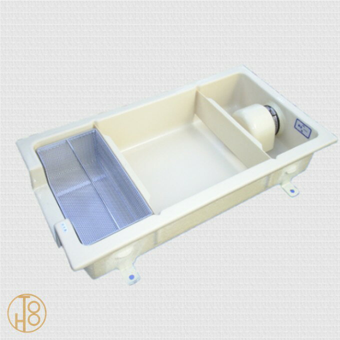 乐天商城 - 【在庫有・当日出荷】【TOSC-840】プレパイ工業 FRP製 浅型グリーストラップ 側溝流入シンダー内埋設型 PP型 超浅型150H 本体容量（許容流入流量）：24L (18) グリーストラップ プレパイ工業株式会社 鉄蓋【送料無料】