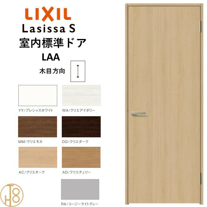 ラシッサS・パネルタイプLAA標準ドア・ノンケーシング枠(固定枠) リクシル 開き戸/標準ドア/扉/室内ドア/片開きドア/木製建具/木製ドア・錠付/錠無