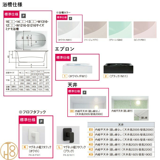 �ꥯ���� ��Υӥ� 1616������ ���ܻ��� ����ĥ�� P���꡼�� BKW-1616LBP-C LIXIL �ޥ󥷥���ե������ѥ����ƥ�Х��롼�� ���ץ���������