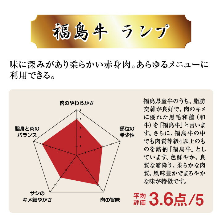 【★送料無料★福島牛　最高級A5ランク　ランプ合計400g　200g×2枚　2～3人前】福島牛　和牛　黒毛和牛 ランプステーキ　ステーキ　赤身肉　牛肉　A5ランク　高級　贈答品　お祝い　内祝　誕生日　お返し　御礼　景品　母の日　父の日　お中元 3