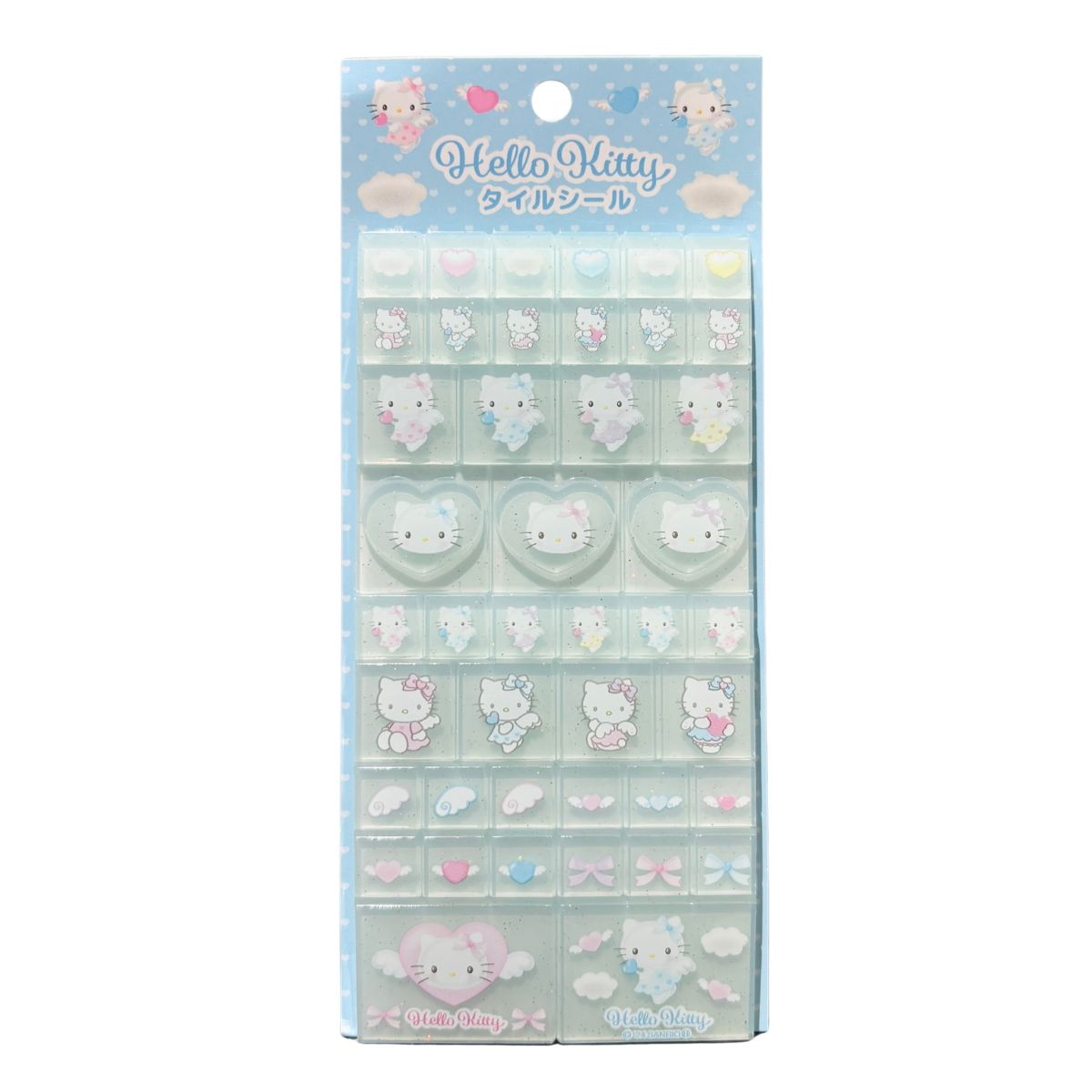 サンリオ タイルシール ハローキティ90s エンジェル 1シート入 (KT19-01) タイルシール　平成　シール　かわいい　 おすすめ　ハサミで切れる 5