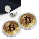 最安値挑戦！ゴルフマーカー ビットコイン レプリカ Bitcoin replica 仮想通貨 金運グッズ ビットコイン ゴールド（金）2枚セット マグネット 高品質版