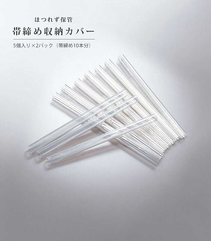 帯締め収納カバー 10個セット 日本製 0001-02605-W-Y