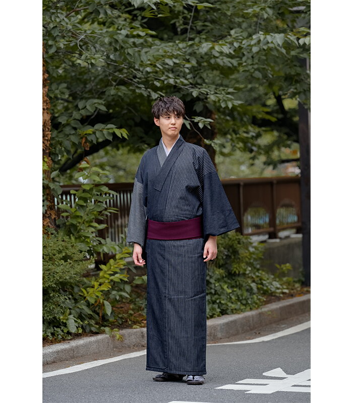 正絹　男物黒紋付用　黒八掛＋胴裏　[ 0711-045-8d ]