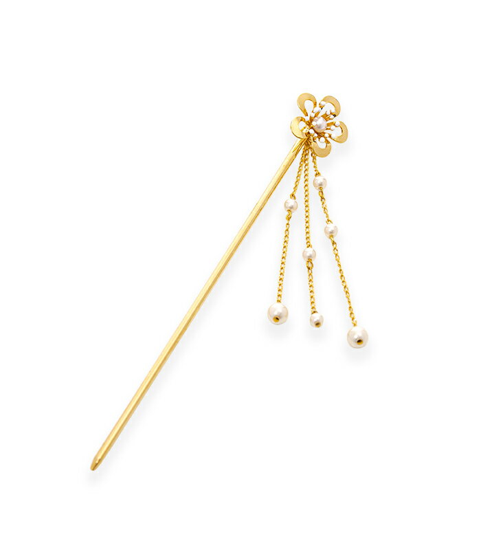 かんざし 梅 白 レディース 日本製 0018-01502