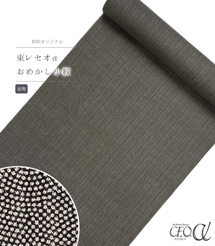【 反物 】 都粋オリジナル東レセオαおめかし小紋（鮫：黒） レディース 日本製