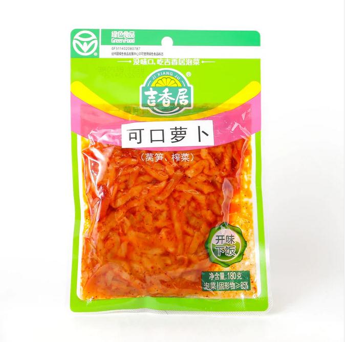 2セット！吉香居 大根の漬物 可口萝卜 辛口 180g*2バック