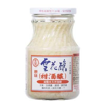 商品詳細 【商品名】 原味雪花醸・甜酒醸（発酵もち米） 【原材料名】 もち米，水、米麹 【内容量】 500g 【賞味期限】 商品パッケージに記載 【原産国】 中国 【保存方法】 開栓開封後要冷蔵 【商品説明】 もち米に麹を加え、発酵させた調味料で日本の酒粕に似た商品。 見た目はとろっとした液体の中に米粒が残り、味はほのかに甘く、 軽いアルコール分もあり料理の隠し味やデザートの材料として使用されます。