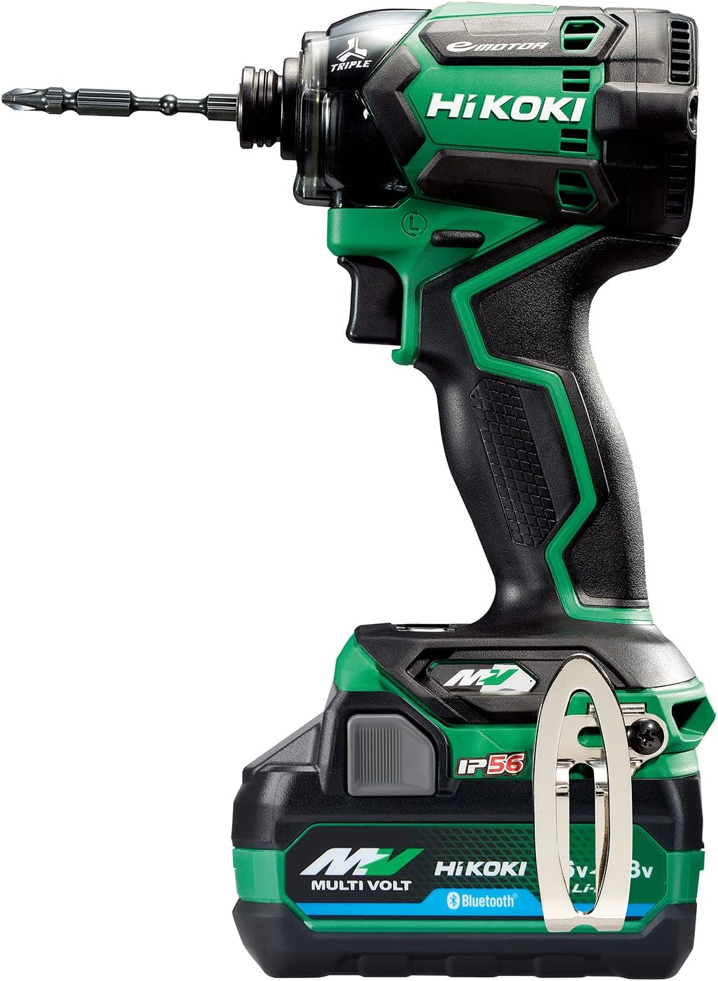 HiKOKI(ハイコーキ) 36V インパクトドライバー WH36DC アグレッシブグリーン Bluetooth付バッテリー2個・充電器・ケース・力こぶビット付き WH36DC(2XPSZ) 正規品