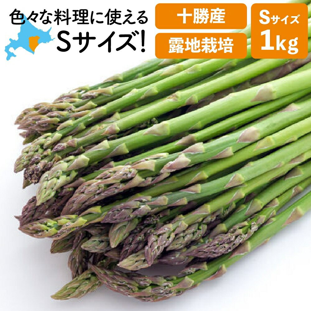 【5月中旬出荷開始・予約受付】 グリーンアスパラガス 北海道 露地栽培 アスパラ Sサイズ1kg 十勝産 朝..