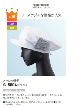 ★楽天週間ランキング商品★ 本日出荷 女子用メッシュ帽子(ホワイト) キャスケット サンペックスイスト G5004