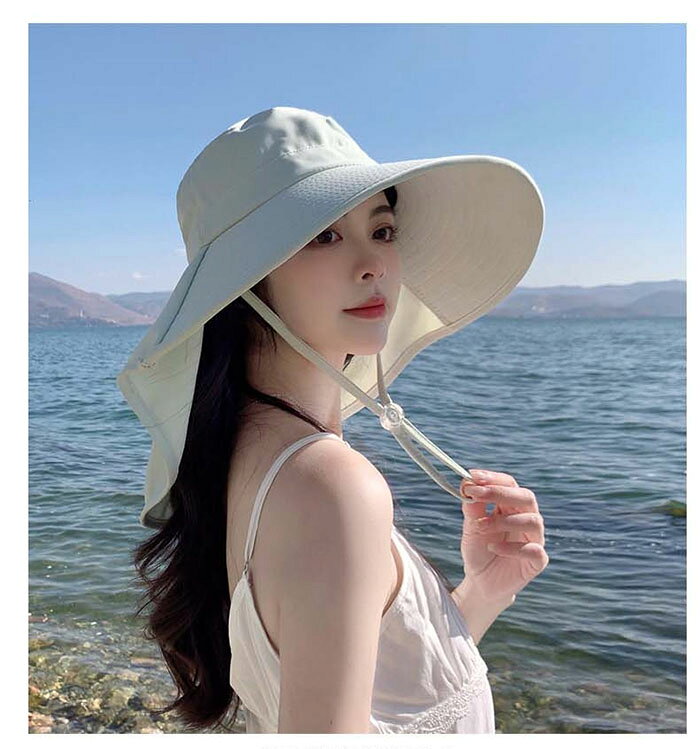 日よけ帽子 レディース 帽子 つば広 ハット 無地 春 夏 日焼け止め 紫外線対策 日焼け防止 調節可能 春 夏 小顔効果 首筋カバー UVカット 旅行用 軽量 便利 可愛い おしゃれ エレガント 海 通勤 お出かけ ビーチ 浴衣 夏祭り 夏 シンプル きれいめ tokai-base-10001151 Twenty Vivo サンプル画像2