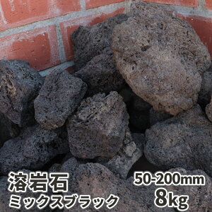 ＼30日,1日ポイント2倍!／溶岩石 ミックスブラック 50-200mm 8kg | レイアウト ロックガーデン 熔岩 販売 ガーデニング 園芸 ガーデン diy 庭園 造園 水槽 アクアリウム 縁石 花壇 土留め エクステリア 外構 テラリウム アクアリウム用品 レイアウト用品