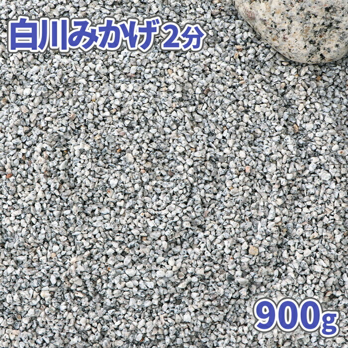 白川みかげ砂利 2分 (約1-5mm) 900g【ゆうパケット:代引,日時指定不可】 庭 砂利 おしゃれ 庭石 石 白 御影 敷石 ガーデニング diy 見本 サンプル お試し 少量 グレー 和風 坪庭 枯山水 鉢 プランター 植木鉢 鉢植え 化粧砂利