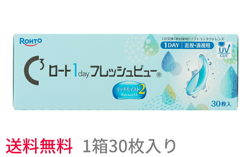 【送料無料】ロート ワンデーフレッシュビューリッチモイスト2【1箱30枚入り】1day Rich Moist 近視用　遠視用　リニューアル