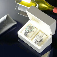 【新商品】IGIMIオリジナル木製ホワイトパールウォッチボックス2本収納(窓無し)IG-ZEROW632IG04020214002