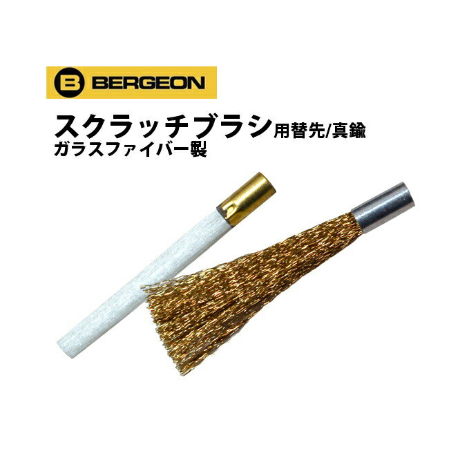 ケア用品 スクラッチブラシ用 替ブラシ単品 真鍮 ファイバーガラス BERGEON ベルジョン BE2834-LS -S