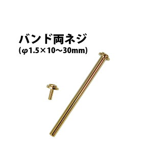 【楽天1位】バンド両ネジ ネジタイプ バラ売り φ1.5×10～30mm 1サイズ10本入り 2カラーSS GP DE-6036G-1.5 S-1.5