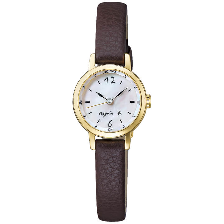 【マスクケース付】【先行予約受付中！11月6日発売予定】セイコー アニエスベー SEIKO agnes b. give love限定モデル マルチェロ ミニ FCSK742 腕時計 時計 金 ゴールド 白蝶貝ダイヤル ブラウン 茶色 こげ茶 レディース 誕生日プレゼント 女性 彼女 友達 娘 ギフト