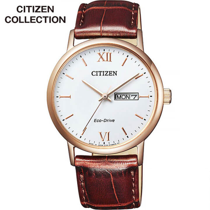 シチズンコレクション 腕時計 メンズ 【お取り寄せ】CITIZEN COLLECTION シチズンコレクション BM9012-02A 国内正規品 メンズ 腕時計 ウォッチ 革 レザー エコドライブ ソーラー アナログ 白 ホワイト 茶 ブラウン 時計 誕生日プレゼント 男性 彼氏 旦那 夫 ギフト