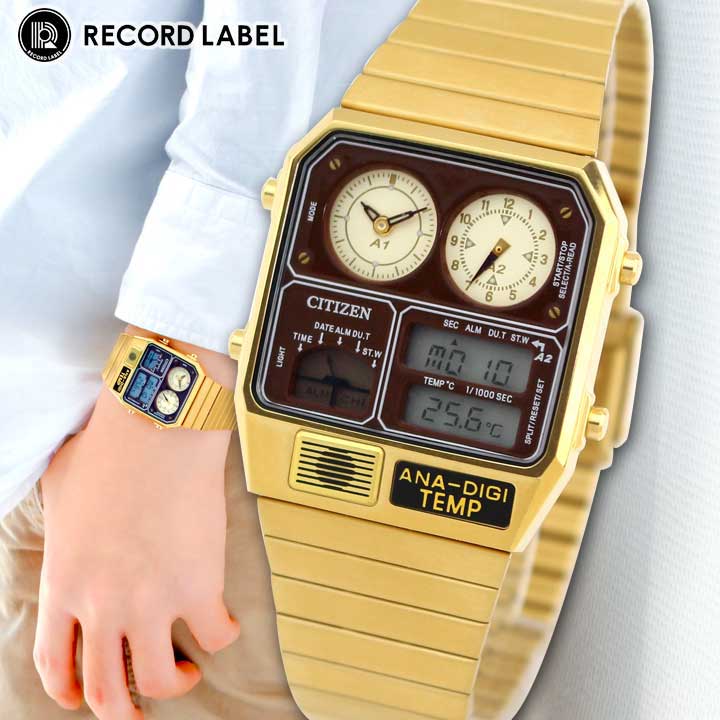 シチズンコレクション レコードレーベル アナデジテンプ 限定モデル 復刻 腕時計 メンズ メタル CITIZEN COLLECTION RECORD LABEL ANA-DIGI TEMP JG2103-72X 国内正規品 誕生日プレゼント 男性 彼氏 旦那 ギフトのサムネイル