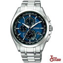 CITIZEN シチズン ATTESA アテッサ AT8040-57L メンズ 腕時計 チタン メタル クロノグラフ カレンダー エコドライブ 電波 カジュアル アナログ 青 ブルー 銀 シルバー 国内正規品 時計 新社会人