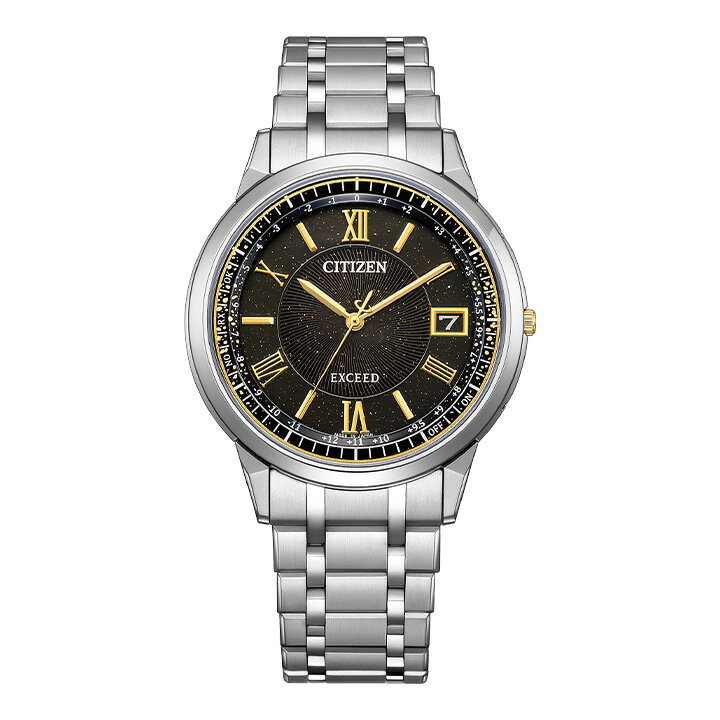 シチズン エクシード HINODE COLLECTION CB1144-60E CITIZEN EXCEED 腕時計 エコドライブ電波 ソーラー電波 アナログ チタン メタル 軽量 金 ゴールド 銀 シルバー 黒 ブラック 国内正規品 メンズ 2