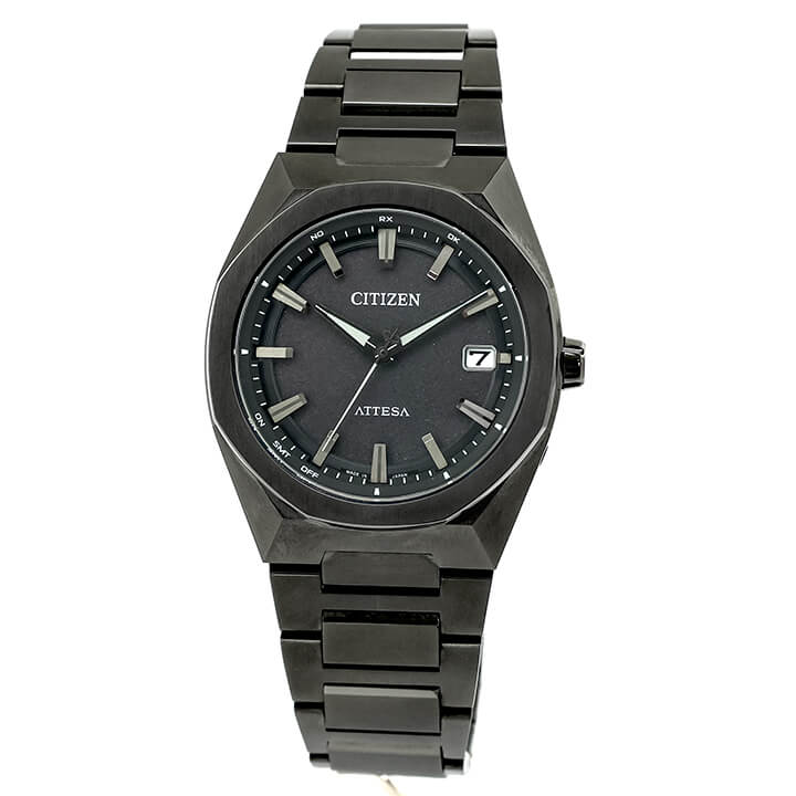 シチズン アテッサ CITIZEN ATTESA 光発電エコ・ドライブ電波時計 ダイレクトフライト ACT Line Black Titanium™ Series CB3045-61E エコドライブ ソーラー カレンダー 多機能 腕時計