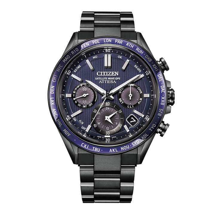 【お取り寄せ】シチズン アテッサ ダブルダイレクトフライト ACT Line エコドライブGPS衛星電波 ソーラー電波 アナログ チタン メタル 軽量 黒 ブラック 青 ブルー 国内正規品 メンズ 腕時計 CITIZEN ATTESA CC4059-64L