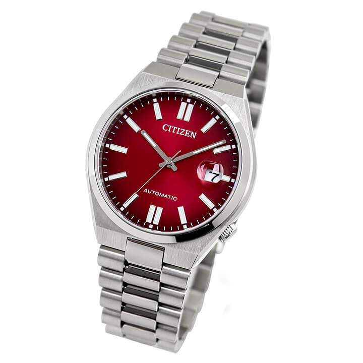 【お取り寄せ】シチズン コレクション TSUYOSA Collection 機械式 メカニカル 自動巻き メタル シルバー バーガンディ 赤 メンズ CITIZEN COLLECTION NJ0150-56W 誕生日プレゼント 男性 入学祝い プレゼント 彼氏 旦那 夫 ギフト 推し活 ××推し