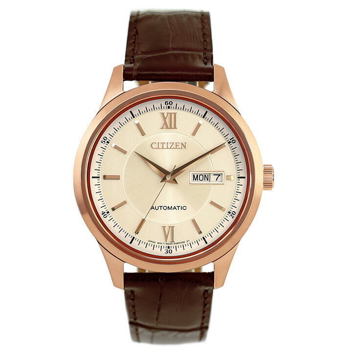 【お取り寄せ】シチズン コレクション CITIZEN COLLECTION NY4052-16A 腕時計 時計 機械式 メカニカル 自動巻き アナログ 革ベルト レザー 金 ゴールド 茶 ブラウン 国内正規品 メンズ