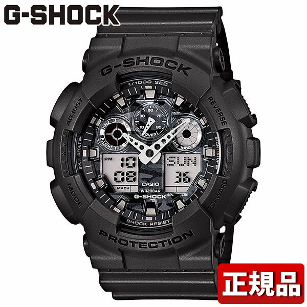 CASIO カシオ G-SHOCK Gショック メンズ 腕時計 新品 時計 ウォッチ カジュアル GA-100CF-8AJF 黒ブラック 国内正規品 グレーカモフラージュ 誕生日プレゼント 男性 ギフト ブランドのサムネイル