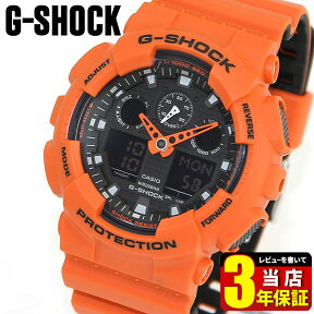 CASIO カシオ G-SHOCK Gショック ジーショック アナログ メンズ 腕時計 防水 時計 SPECIAL COLOR GA-100L-4A ga100 クオーツ ミリタリー オレンジ デジタル 海外モデル 誕生日プレゼント 男性 ギフト ブランド