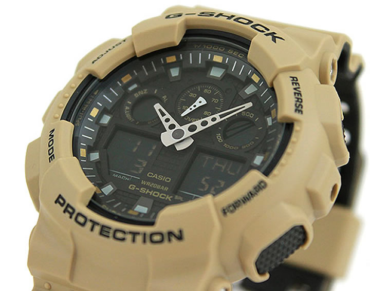 CASIO カシオ G-SHOCK Gショック ジーショック アナログ アナデジ メンズ 腕時計 防水 時計 SPECIAL COLOR GA-100L-8A ga100 クオーツ ミリタリー 茶色 ブラウン デジタル 海外モデル 誕生日 男性 父の日 ギフト プレゼント 還暦 ブランド