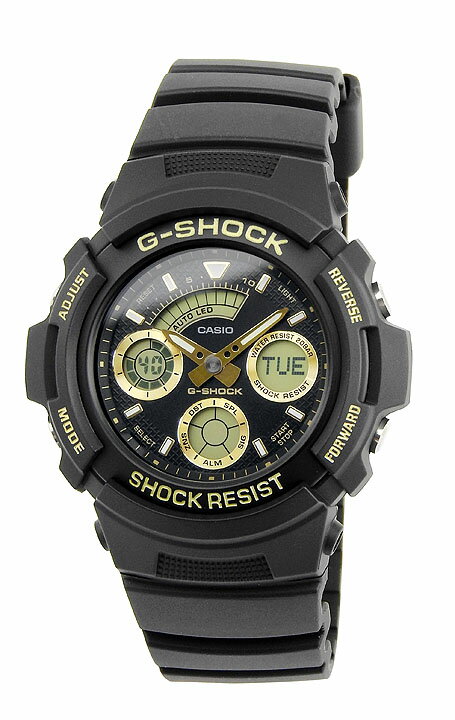 CASIO カシオ G-SHOCK Gショック ジーショック メンズ 腕時計 ウレタン 多機能 アナログ デジタル 黒 ブラック 黄色 イエロー 金 ゴールド AW-591GBX-1A9 海外モデル 息子 男子 中学生 高校生 誕生日プレゼント 男性 彼氏 旦那 夫 ギフト