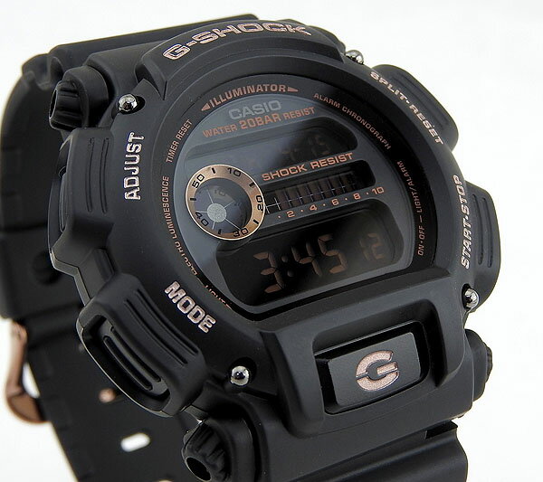 CASIO カシオ G-SHOCK Gショック ジーショック メンズ 腕時計 ウレタン 多機能 クオーツ デジタル 黒 ブラック ピンクゴールド ローズゴールド 誕生日 男性 父の日 ギフト プレゼント DW-9052GBX-1A4 海外モデル ブランド