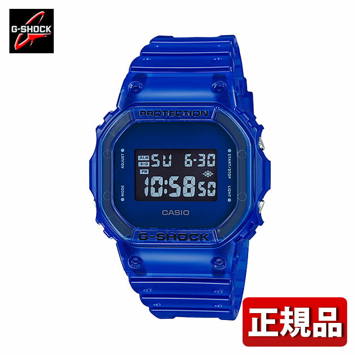 CASIO カシオ G-SHOCK Gショック ジーショック Color Skeleton Series DW-5600SB-2JF メンズ 腕時計 ウレタン スクエア 四角 クオーツ デジタル 青 ブルー スケルトン 国内正規品バレンタイン 誕生日プレゼント 男性 彼氏 旦那 夫 友達 ギフト