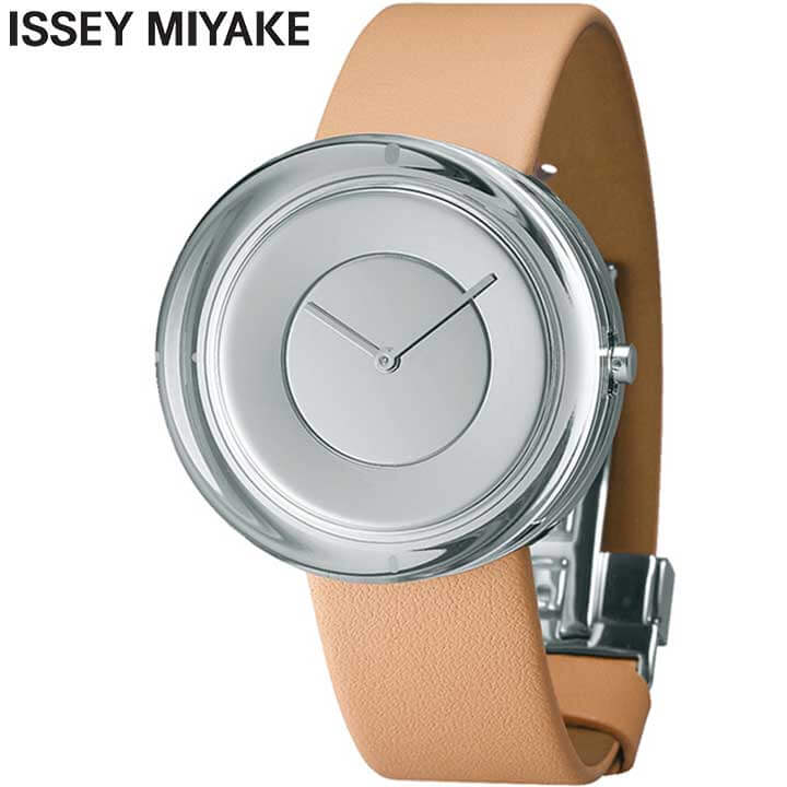 SEIKO セイコー ISSEY MIYAKE イッセイミヤケ 時計 ガラスウオッチ NYAH003 メンズ 腕時計 革ベルト レザー クオーツ アナログ 茶 ナチュラル ブラウン 銀 シルバー 国内正規品 誕生日プレゼント 男性 女性 ギフト ブランド 新社会人