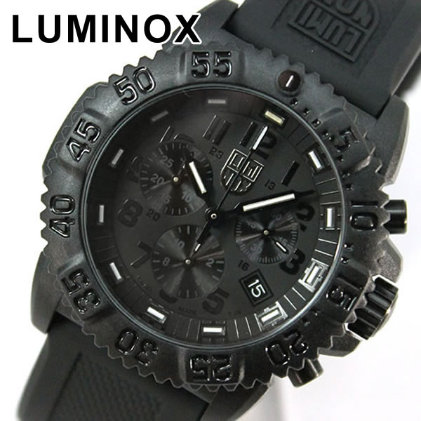 LUMINOX ルミノックス 3081blackout Navy SEALs ネイビーシールズ カラーマークシリーズ ラバー ベルト 3050シリーズクロノグラフ T25表記あり 3081ブラックアウト ミリタリーウォッチ海外モデル メンズ 腕時計誕生日プレゼント 男性 ブランド